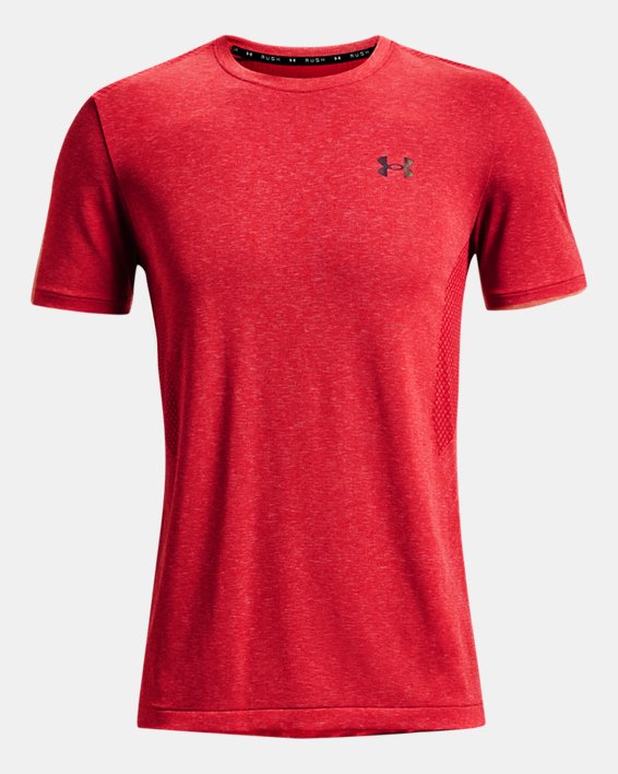Men's UA RUSH™ Seamless Short Sleeve, Red, pdpMainDesktop image number 5